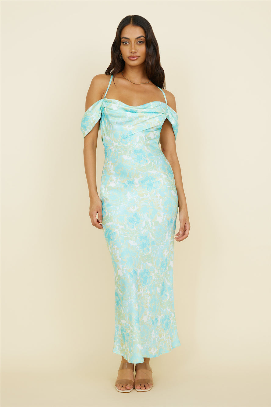 Busy Dancing Maxi Dress Green-Seaa Fashion