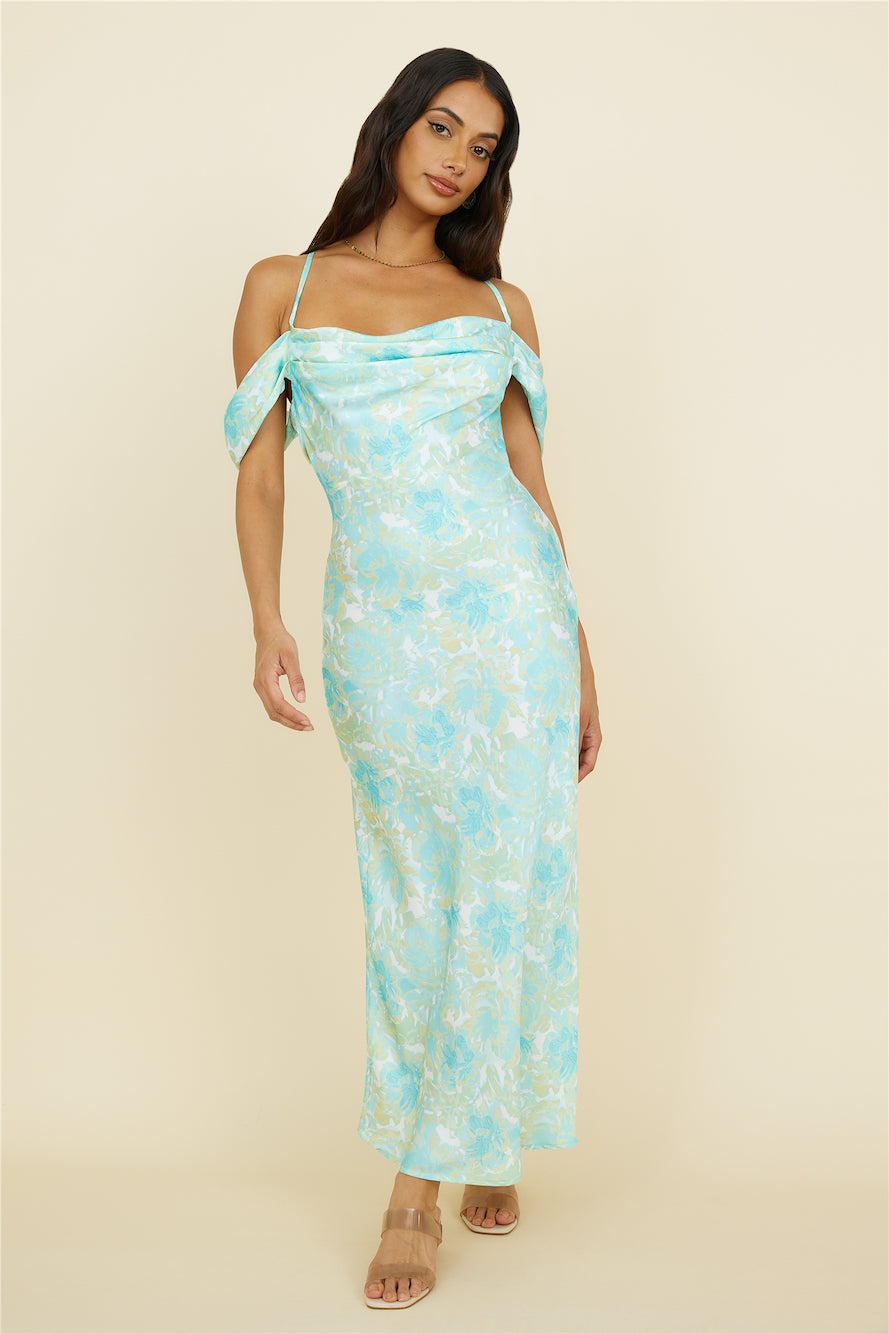 Busy Dancing Maxi Dress Green-Seaa Fashion