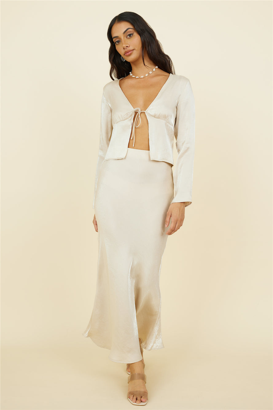 Bouquet of Flowers Top Champagne-Seaa Fashion