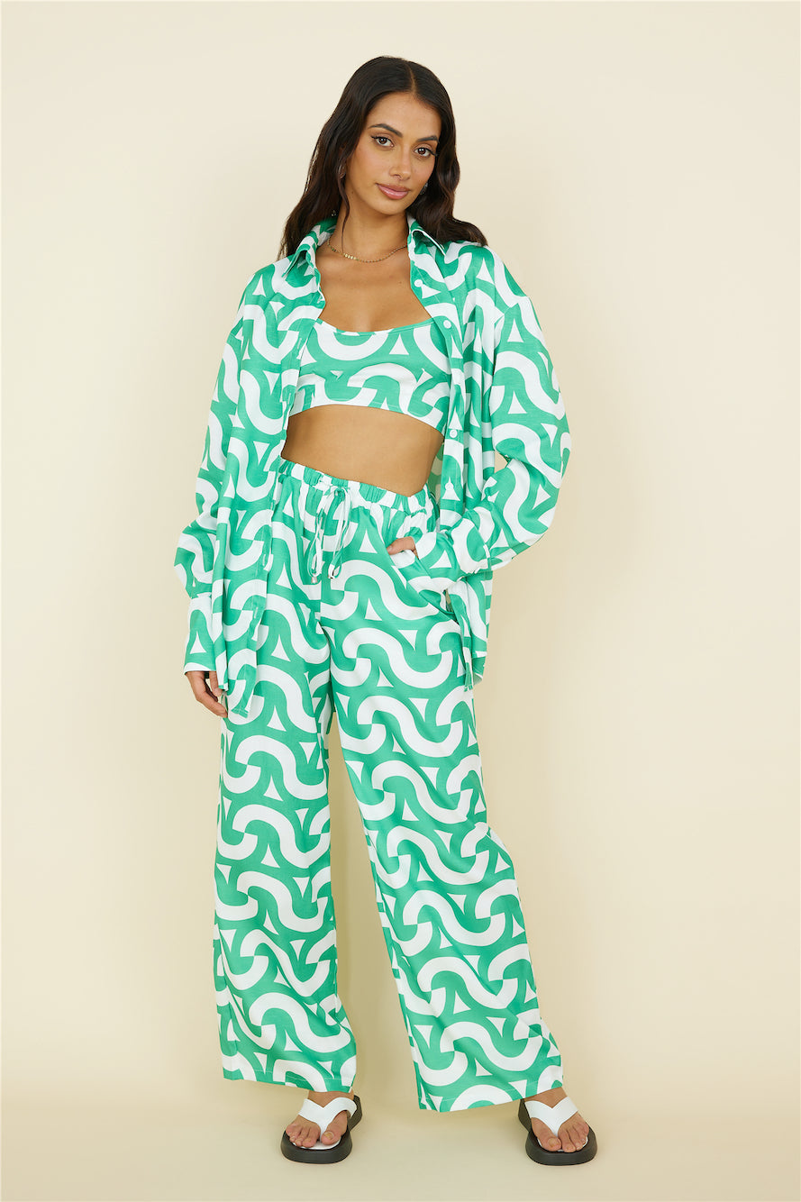 Enchanted Days Pants Green-Seaa Fashion