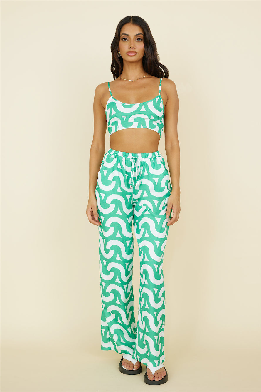 Enchanted Days Pants Green-Seaa Fashion