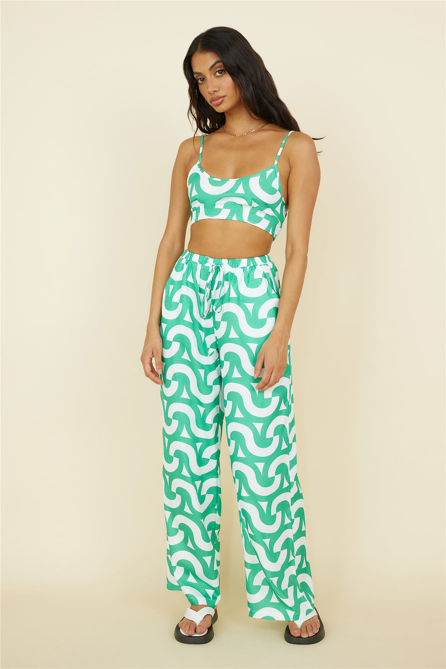 Enchanted Days Pants Green-Seaa Fashion