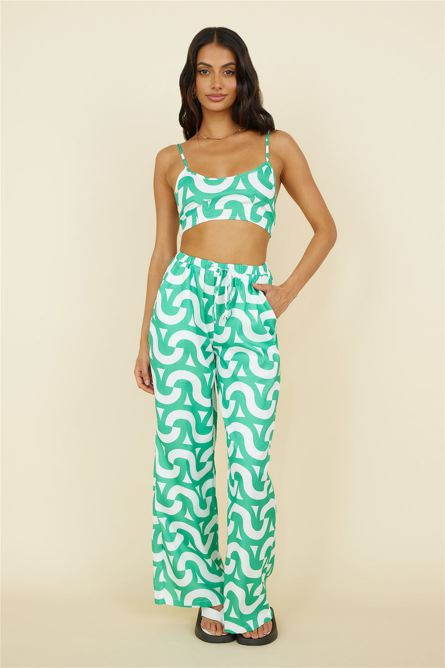 Enchanted Days Pants Green-Seaa Fashion