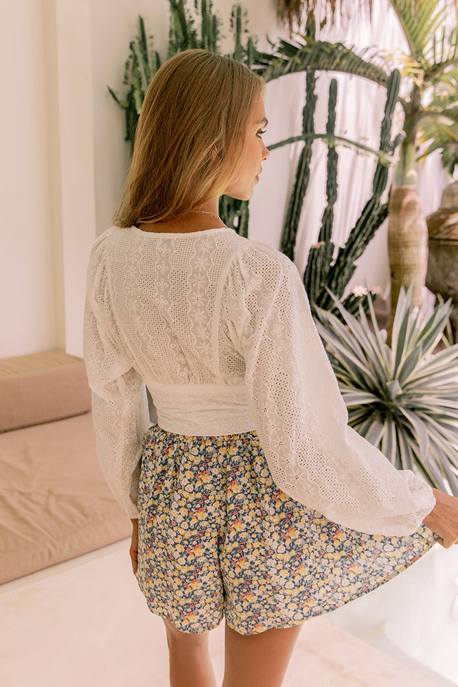 HELLO MOLLY Love Yourself Shorts Blue-Seaa Fashion