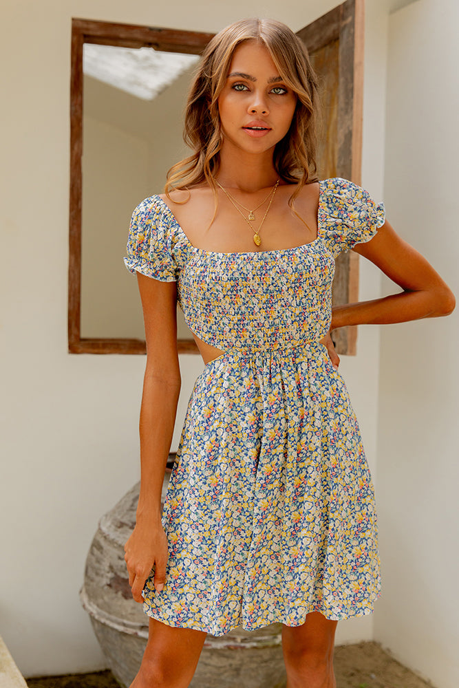 HELLO MOLLY Cutie Pot Dress Blue-Seaa Fashion