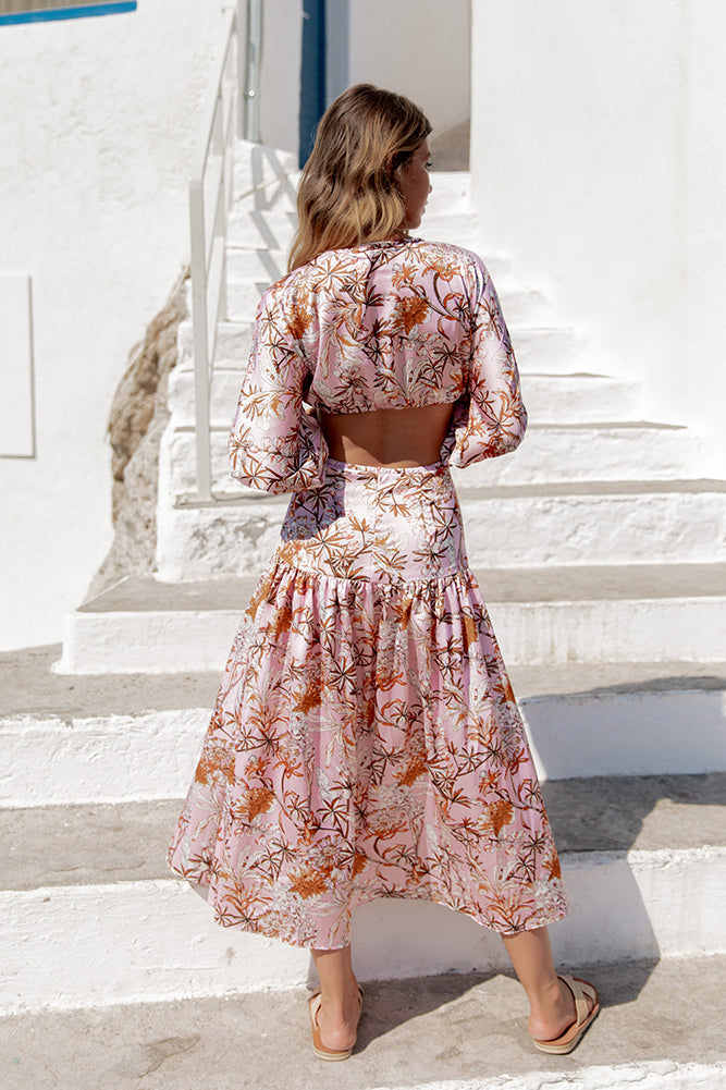 Come And Go Maxi Dress Pink-Seaa Fashion