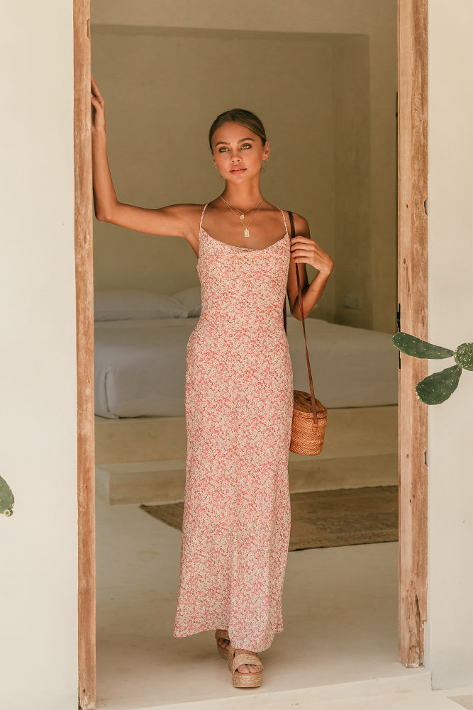 In The Air Maxi Dress Pink-Seaa Fashion