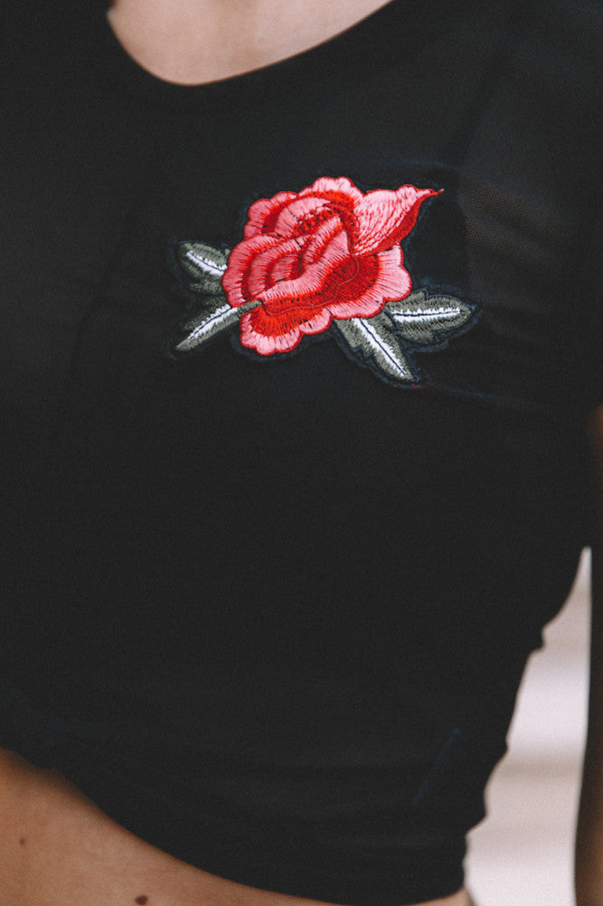 Fixated Crop Top Black-Seaa Fashion