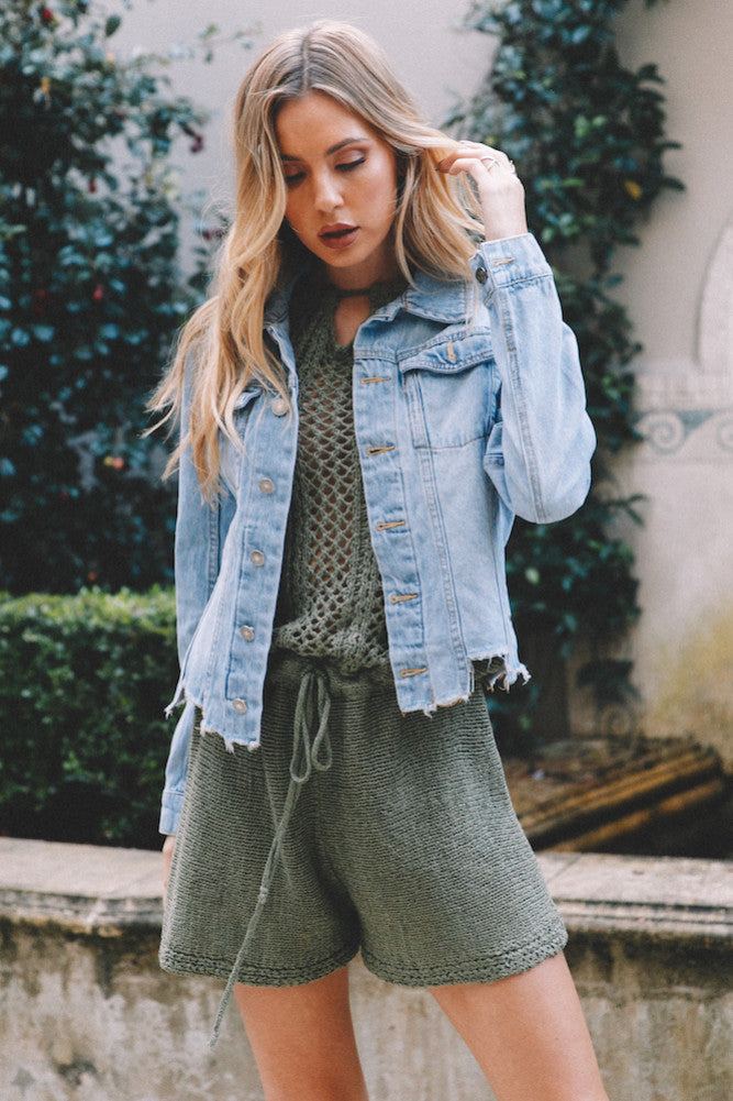 Wild Fox Jacket Denim-Seaa Fashion