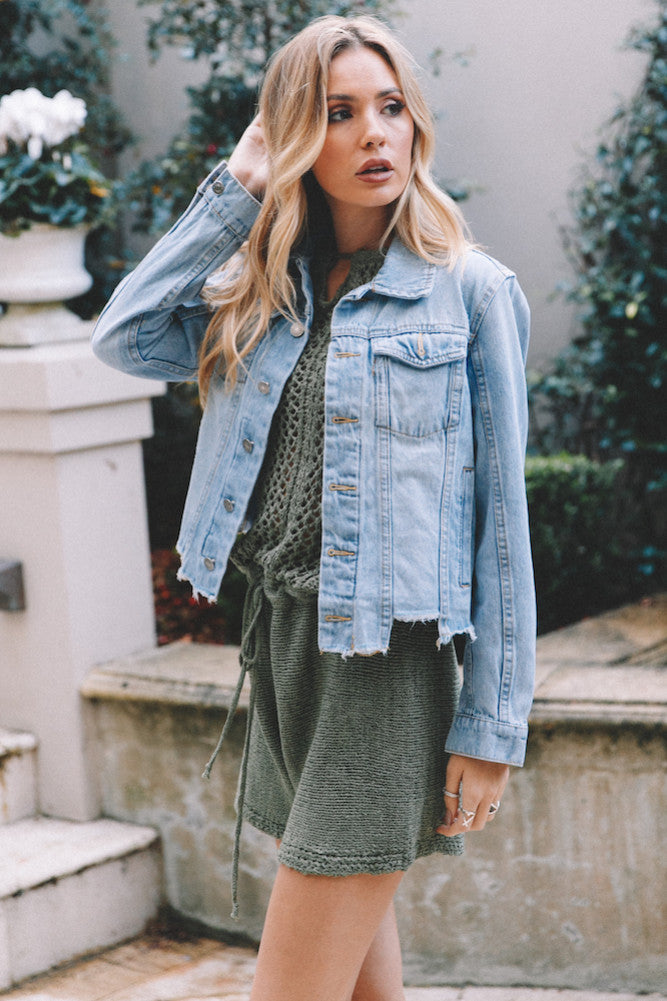 Wild Fox Jacket Denim-Seaa Fashion