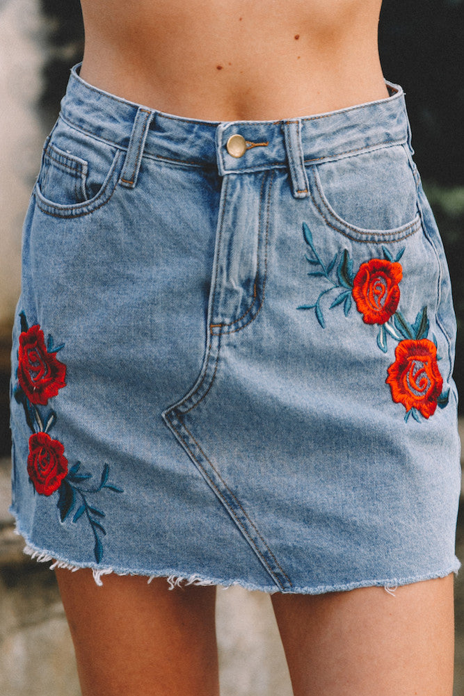 Evergreen Skirt Denim-Seaa Fashion