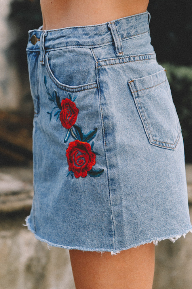 Evergreen Skirt Denim-Seaa Fashion