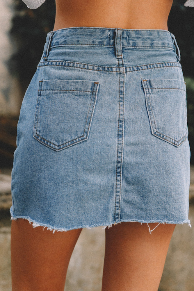 Evergreen Skirt Denim-Seaa Fashion