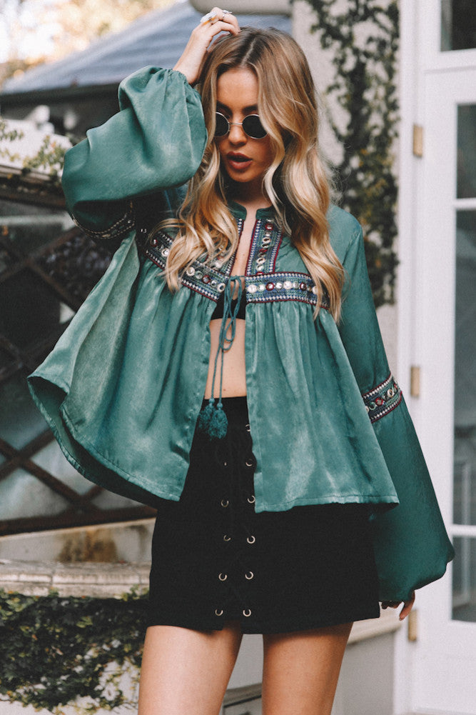 Long Road Jacket Green-Seaa Fashion