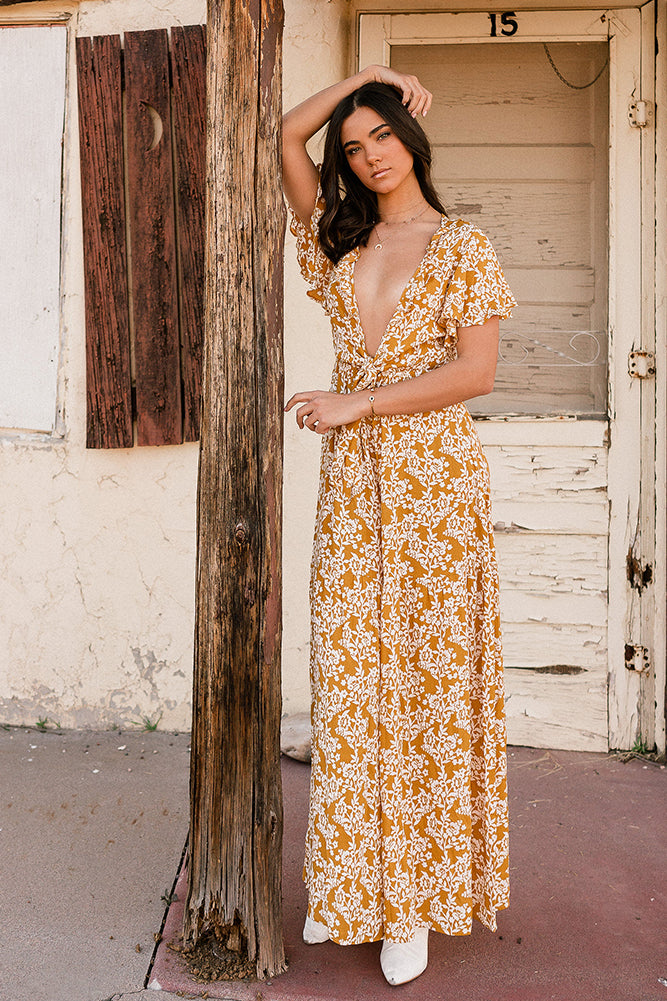 Night Blues Jumpsuit Mustard-Seaa Fashion