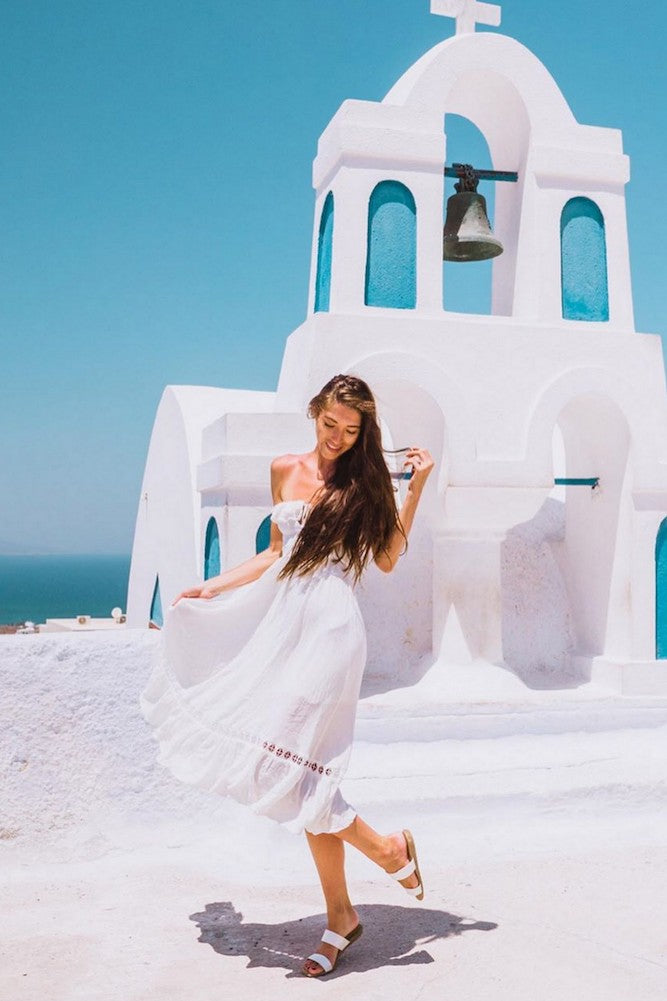 Santa Elena Midi Dress White-Seaa Fashion