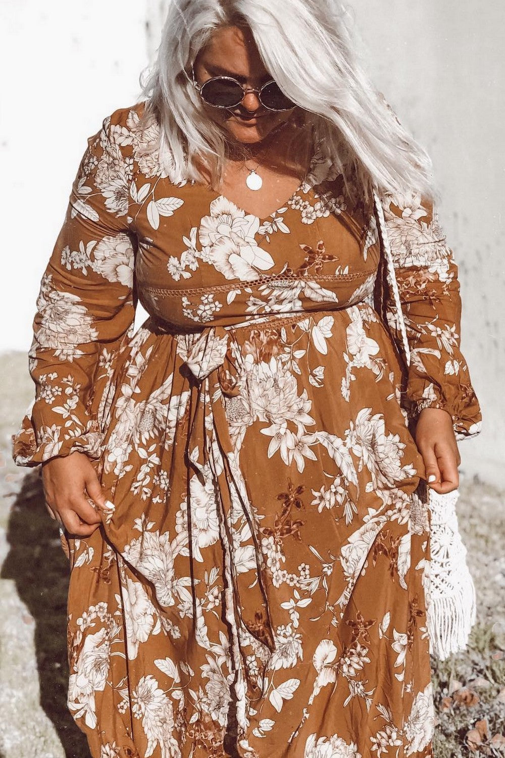 Arivaca Maxi Dress Tan-Seaa Fashion