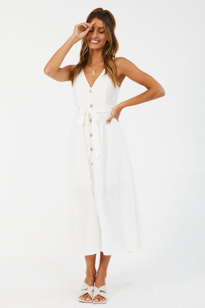 Brave Girls Maxi Dress White-Seaa Fashion