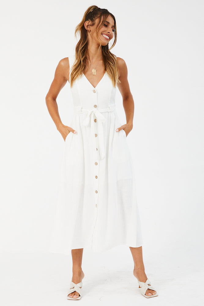 Brave Girls Maxi Dress White-Seaa Fashion