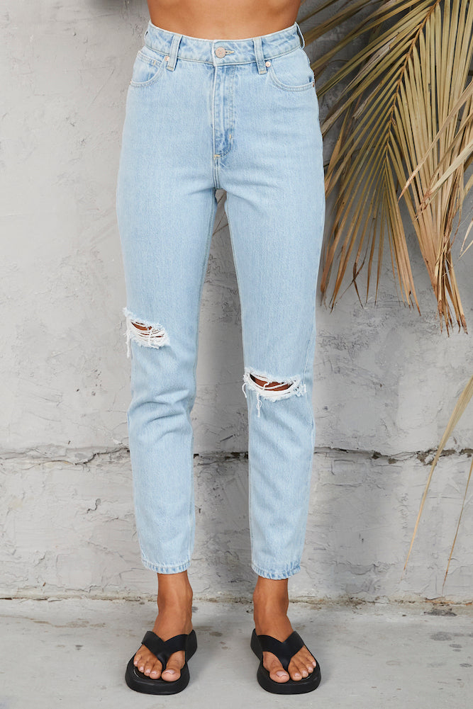 ABRAND A94 High Slim Jeans Daisy Blue-Seaa Fashion