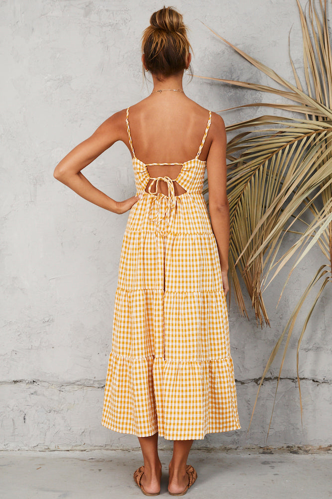 Picnic Till Sundown Maxi Dress Yellow-Seaa Fashion