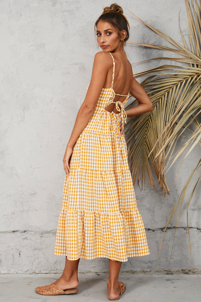 Picnic Till Sundown Maxi Dress Yellow-Seaa Fashion