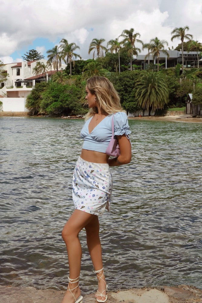 Baby Blues Mini Skirt-Seaa Fashion