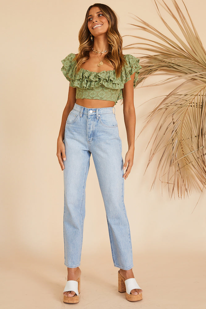 Amiens Crop Top Green-Seaa Fashion
