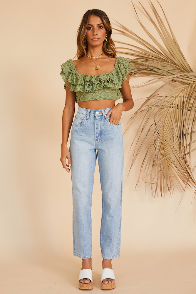 Amiens Crop Top Green-Seaa Fashion