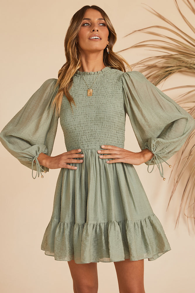 Dreaming For More Dress Olive-Seaa Fashion