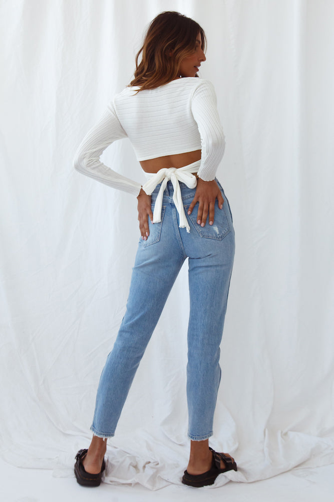 Survivors Crop Top White-Seaa Fashion