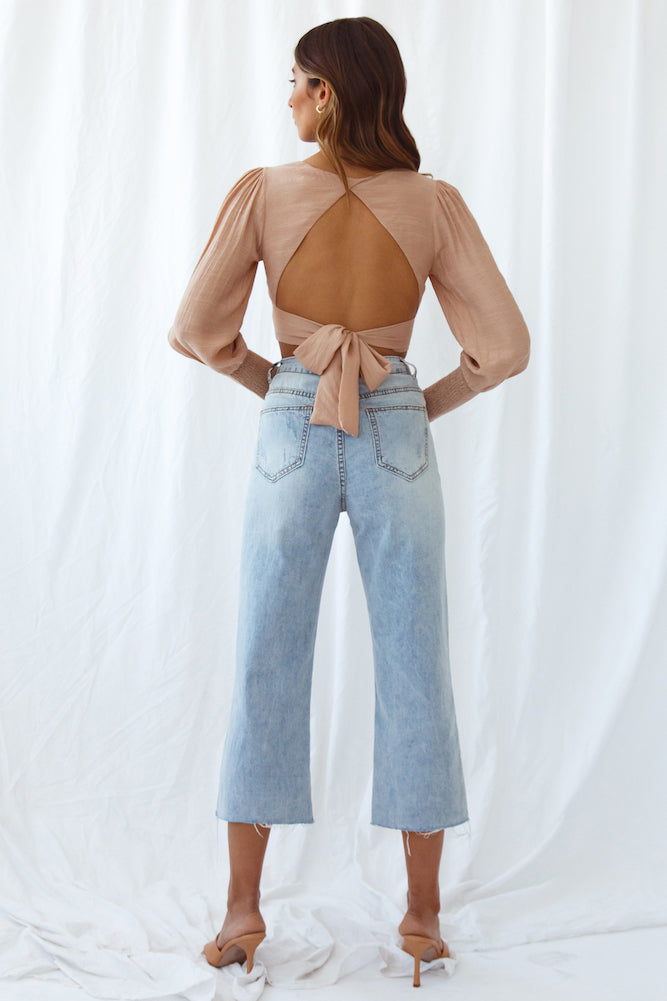 Unknown Woman Crop Top Beige-Seaa Fashion