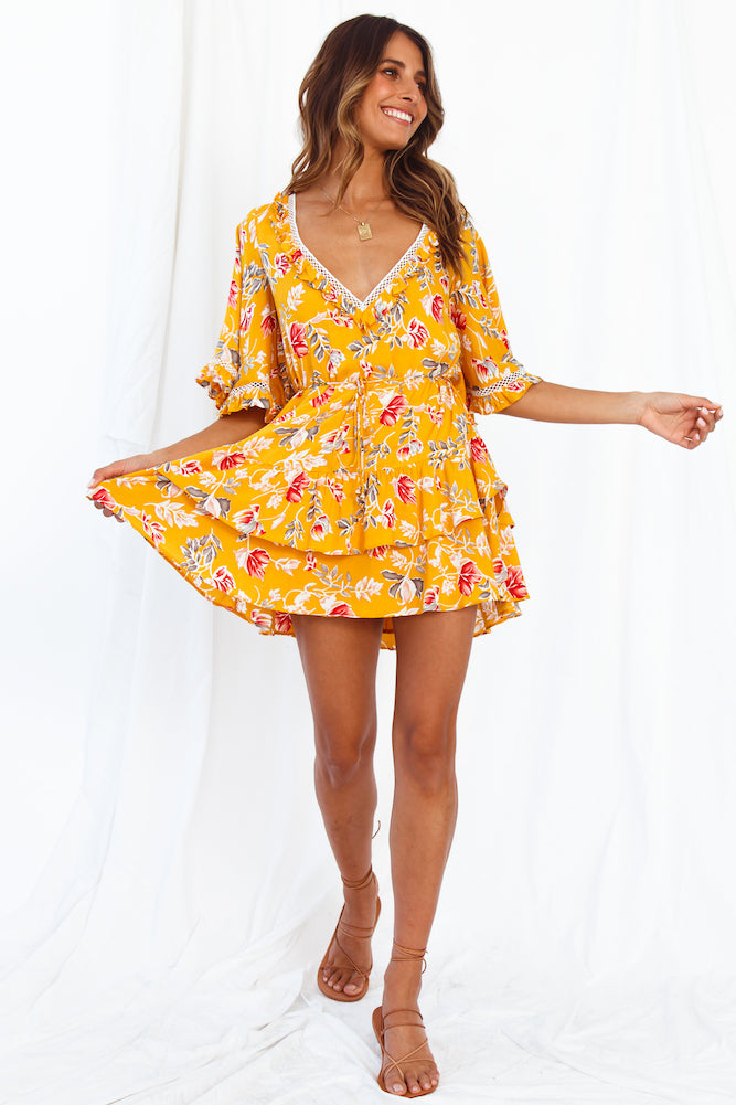 Cabernet Dress Mustard-Seaa Fashion