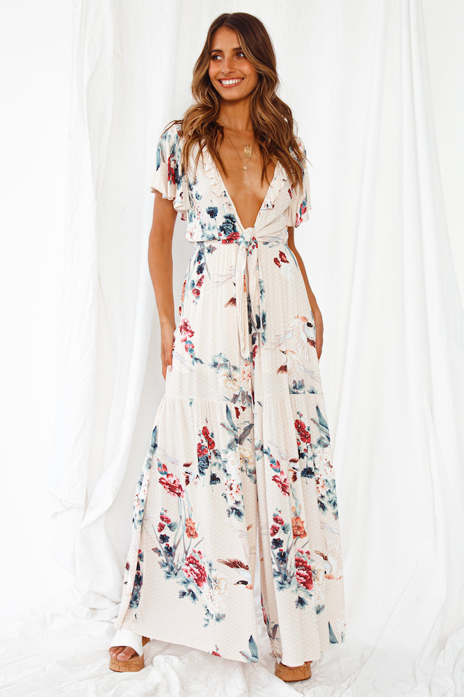 Pachamama Jumpsuit Beige-Seaa Fashion