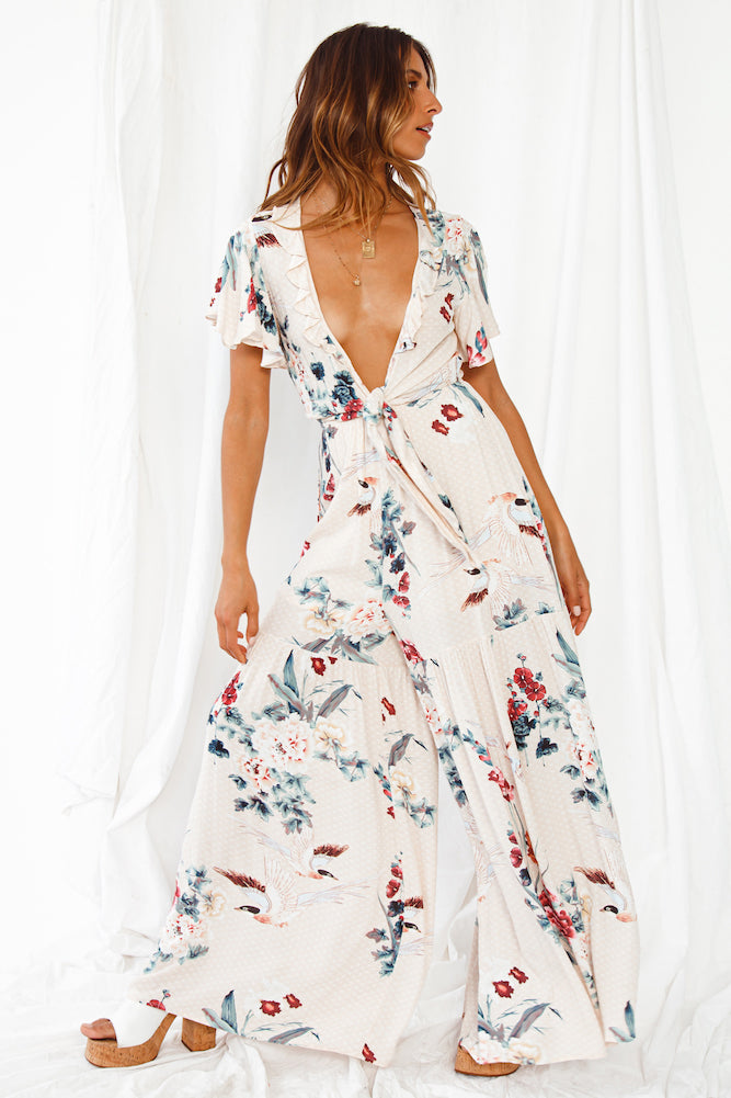 Pachamama Jumpsuit Beige-Seaa Fashion