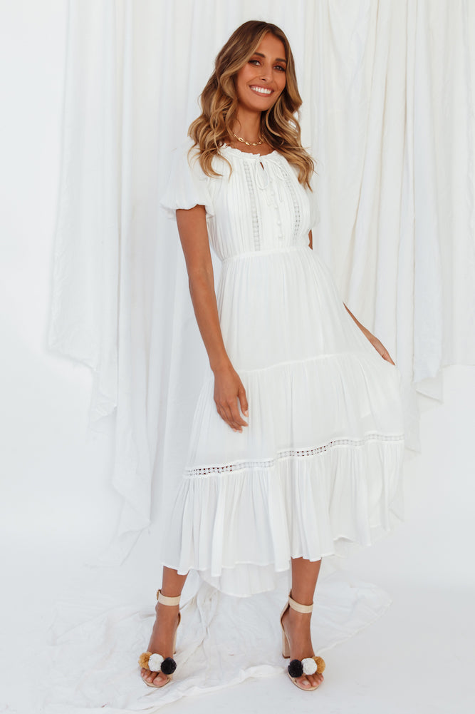 Through The Years Maxi Dress White-Seaa Fashion