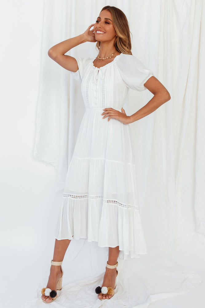 Through The Years Maxi Dress White-Seaa Fashion