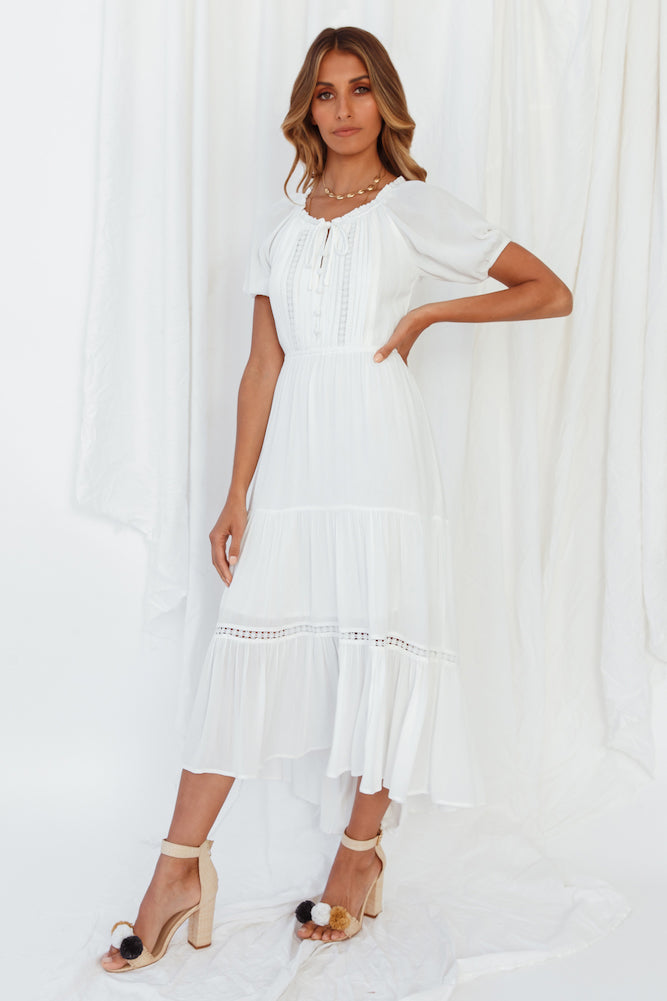 Through The Years Maxi Dress White-Seaa Fashion