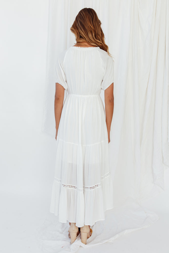 Through The Years Maxi Dress White-Seaa Fashion