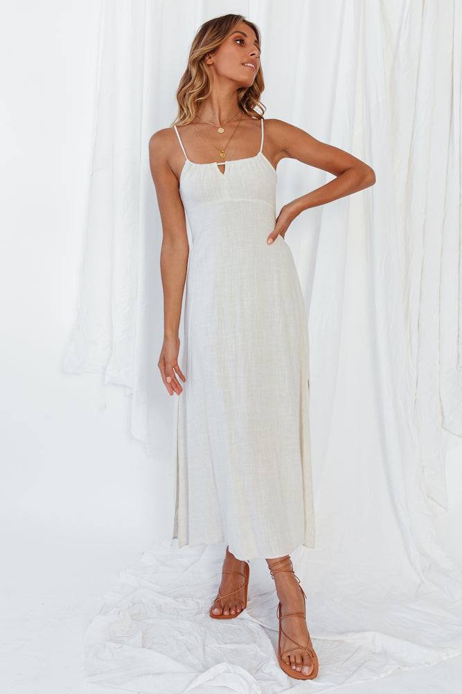 Tomorrow And Today Midi Dress Beige-Seaa Fashion