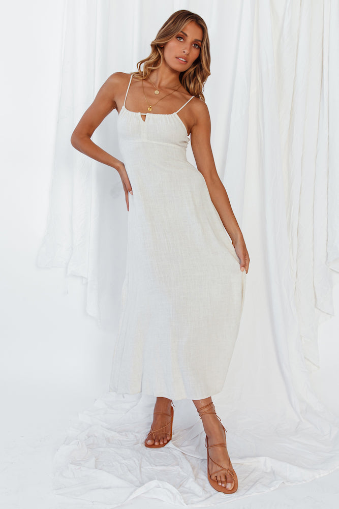 Tomorrow And Today Midi Dress Beige-Seaa Fashion