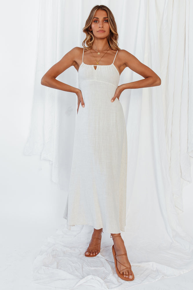 Tomorrow And Today Midi Dress Beige-Seaa Fashion