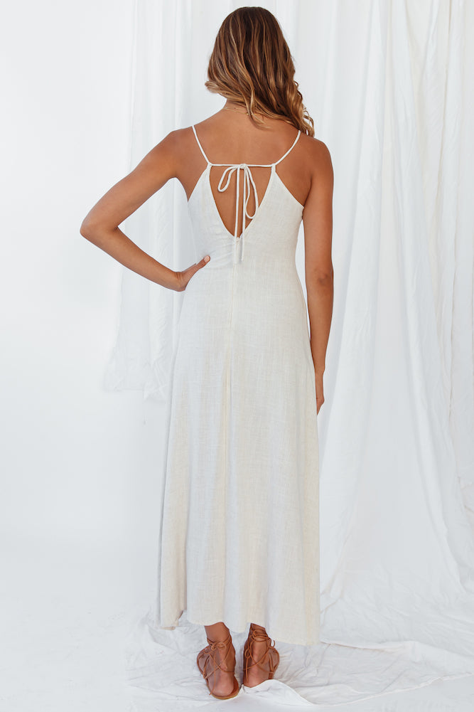 Tomorrow And Today Midi Dress Beige-Seaa Fashion