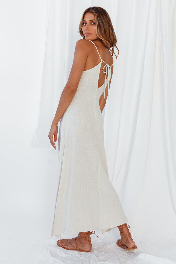 Tomorrow And Today Midi Dress Beige-Seaa Fashion