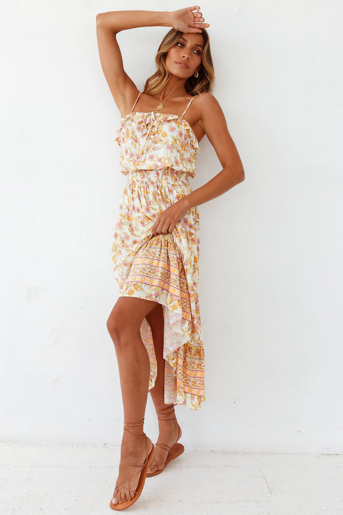 Vanilla Gardenia Maxi Dress-Seaa Fashion