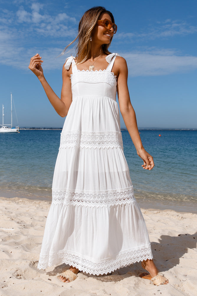 Venezia Maxi Dress White-Seaa Fashion