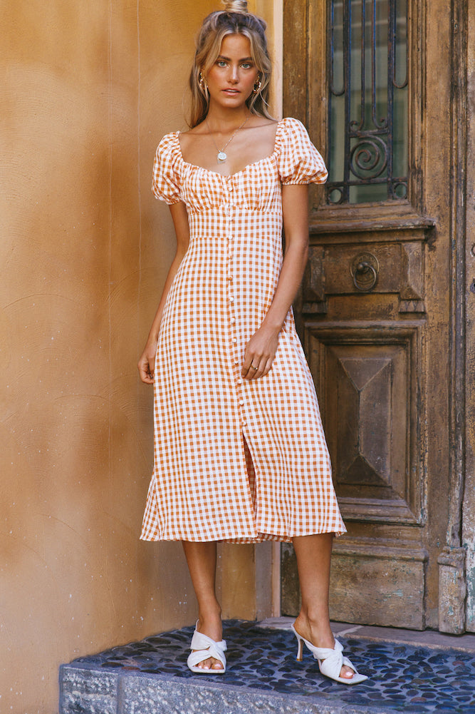 Sundown Lovers Midi Dress-Seaa Fashion