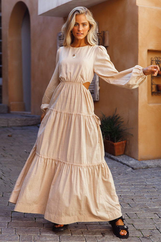 Caminito Maxi Dress Beige-Seaa Fashion