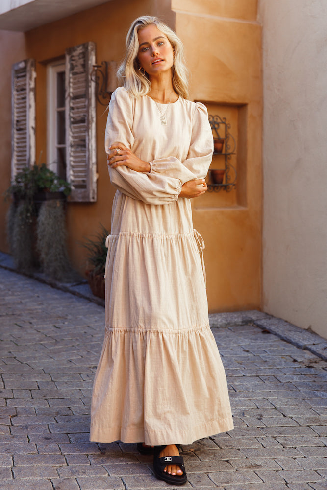 Caminito Maxi Dress Beige-Seaa Fashion