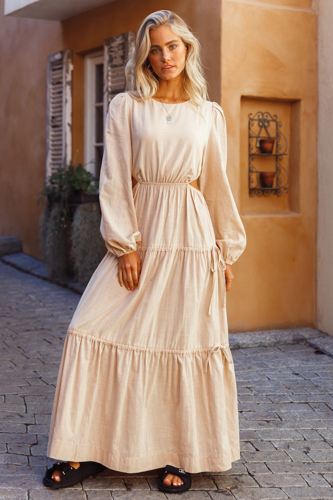 Caminito Maxi Dress Beige-Seaa Fashion